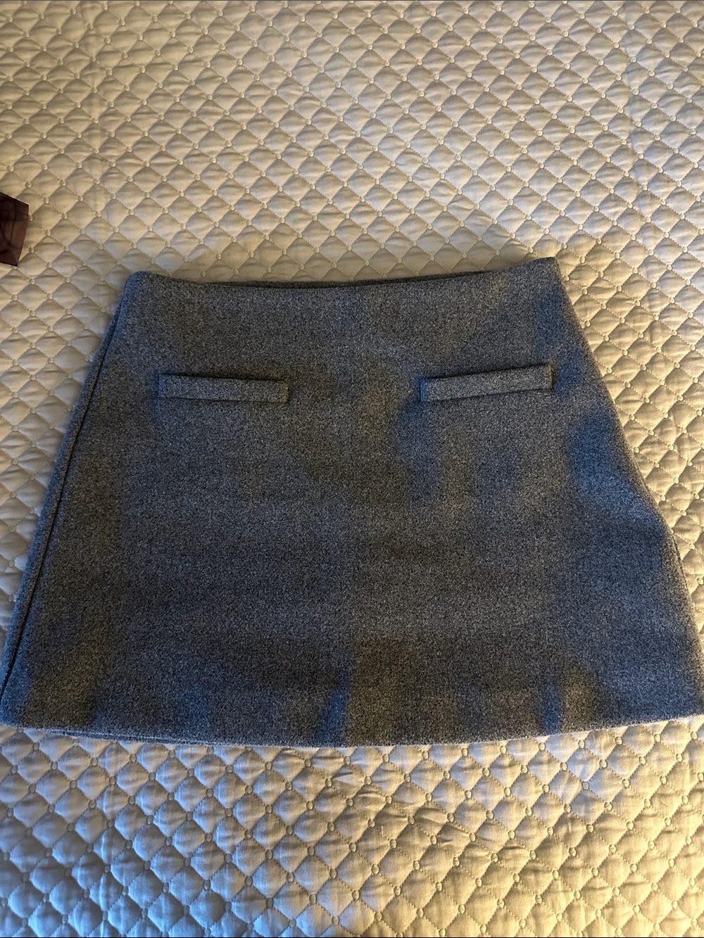 a new day Gray Mini Skirt with Welt Pockets